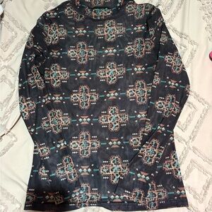 Patterned Long Sleeve Top
